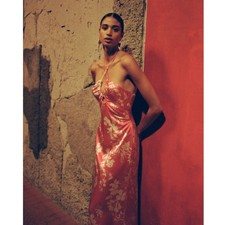 Reformation Antoni Silk Dress Womens 12 Romantic Feminine Chic Wedding Guest