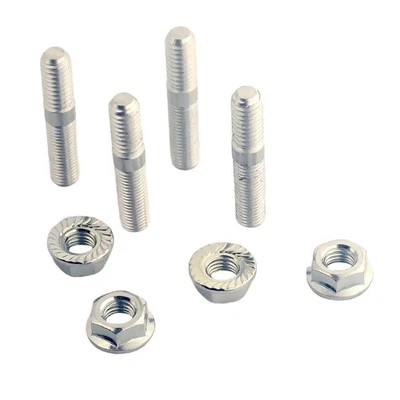 AIRCMT Exhaust Port Studs Nuts Kit Fit for 1984-2015 Harley Other, Silver