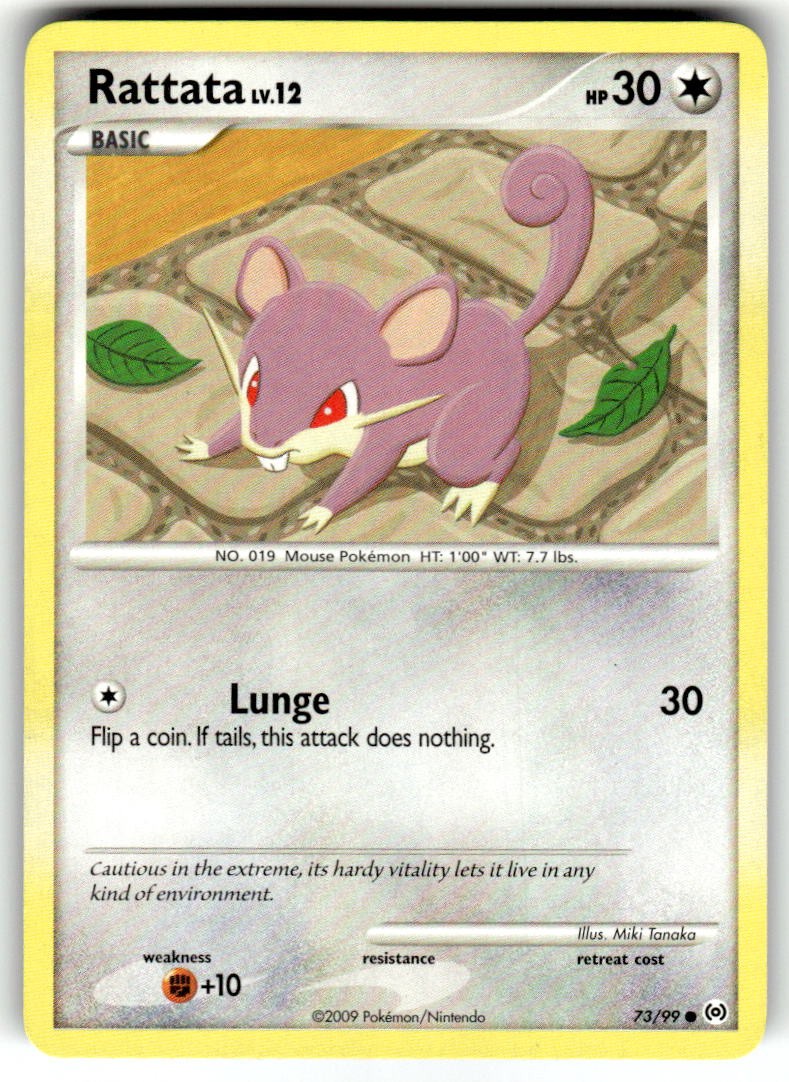 Rattata 73/99 Common Arceus Pokemon Near Mint