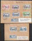 Falkland Islands,  Pair of 1938 Registered FDC's to Canada