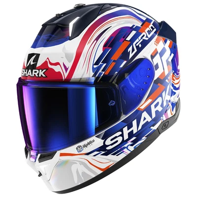 Shark Casque Intégral Skwal I3 Zarco GP DE France WVB Blanc Rouge Bleu - Photo 1/4