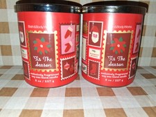 Lot de 2 bougies à mèche unique Bath & Body Works Tis The Season 2025 mélange de soja. NEUF