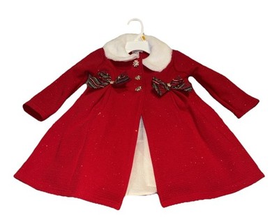 Blueberi Boulevard Toddler Red Plaid Girls Sleeveless Dress / Coat Set 3T 3