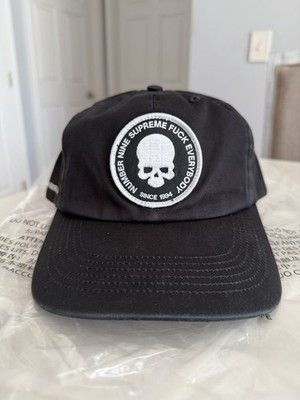 Supreme FW25 Number (N)ine 6 Panel Cap Hat Black Twill One Size