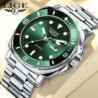 LIGE Men Watch Brand Luminous Wristwatch Business Male Calendar Steel Watches
