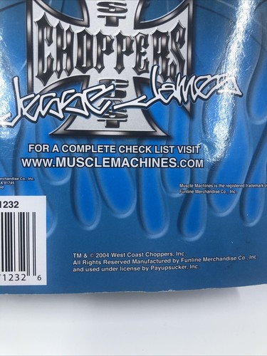 Jesse James Chanco Blanco Muscle Machines Chopper Maßstab 1:31. Neu im Karton. - Bild 7 von 14
