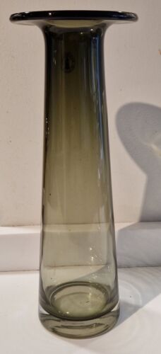 Vintage Ikea Graduated Smoke Grey Mid Century Style Glass Vase 26cm Tall - Picture 3 of 7