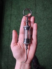 Rare antique dental instrument glass syringe