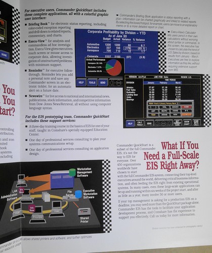Commander QuickStart, par Comshare - Brochure promotionnelle, 1990. Outils de développement EIS. - Photo 3 sur 6