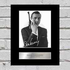 Sean Connery Signed Photo Display James Bond 007 