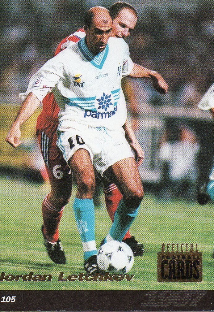 196 LAURENT BLANC FRANCE MARSEILLE OM PANINI FOOTBALL CARD 98 1997-1998