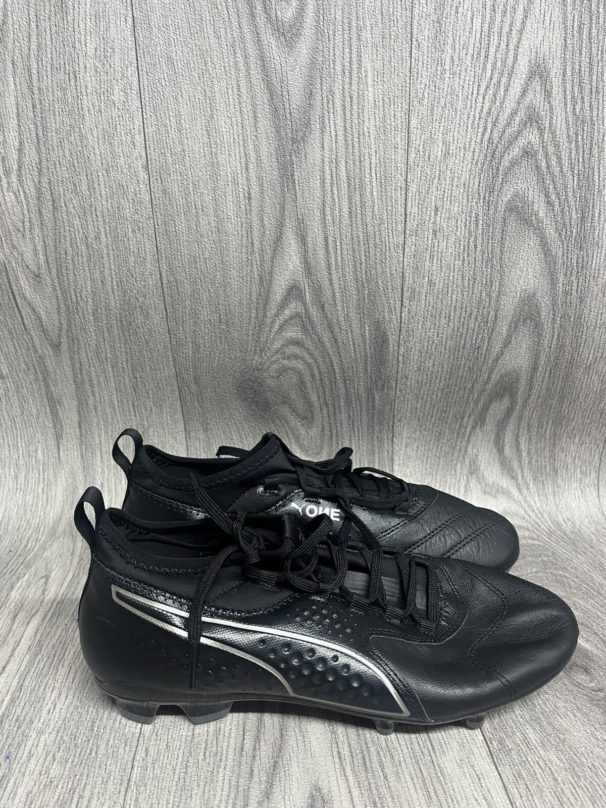 Puma One Black Leather Football Boots UK Size 5 Brand New eBay
