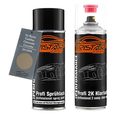 Autolack 2K Spraydosen Set für Buick Cadillac Chevrolet 33 230A Light Driftwood