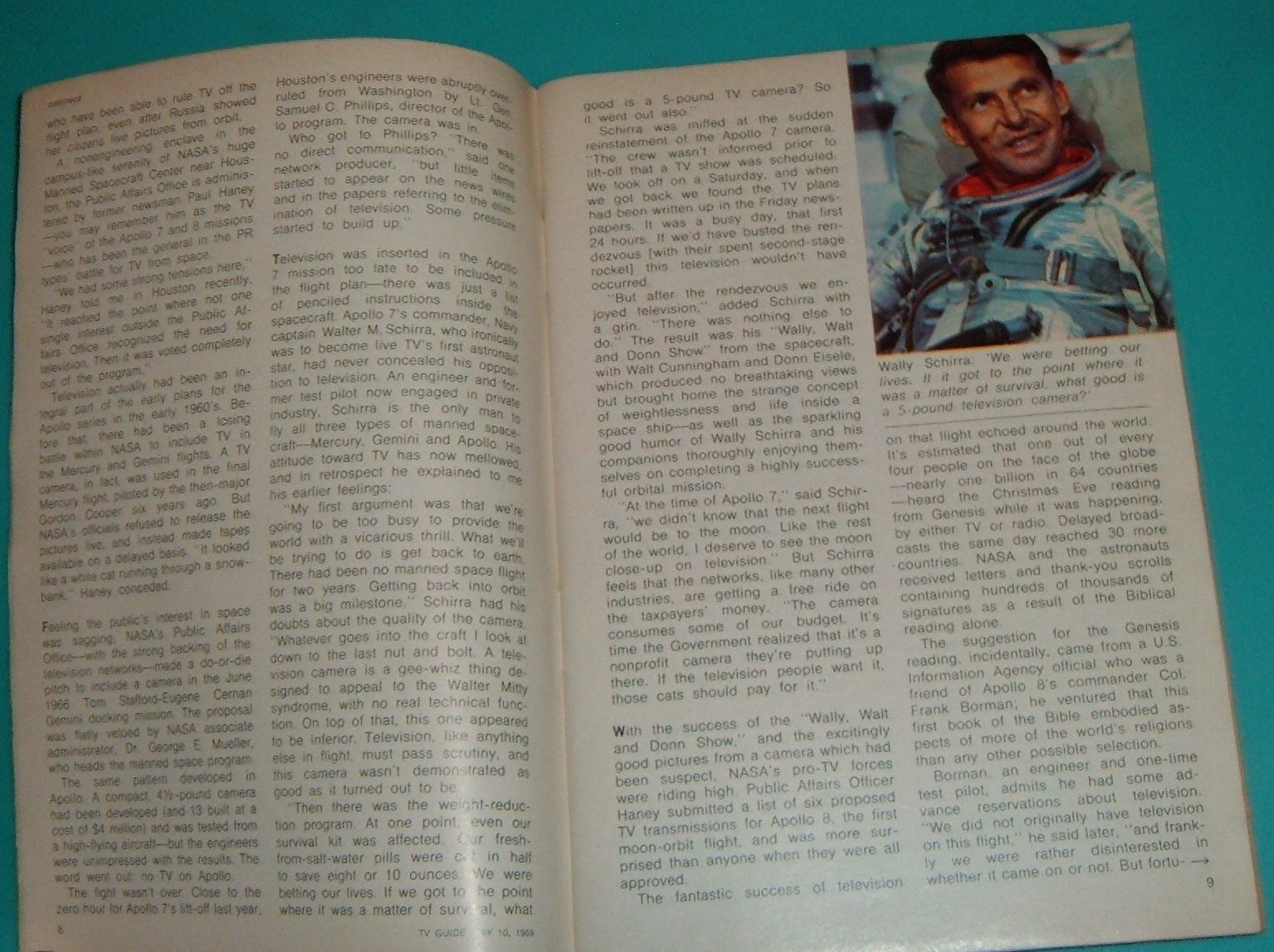 1969 NEW YORK TV GUIDE~LARRY ADLER HARMONICA~ASTRONAUTS WALLY SCHIRRA ...