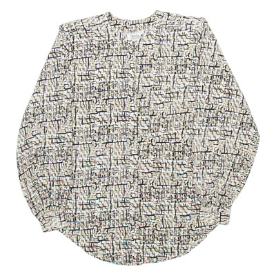 NOTATIONS Damen Shirt Beige Crazy Pattern Langarm M