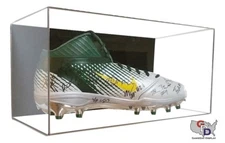 Acrylic Wall Mount Large Single Shoe Display Size 17 or Under UV Protect GameDay