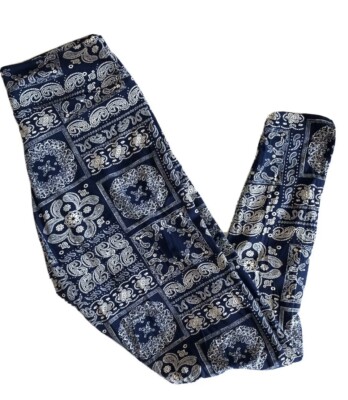 Legging Yoga Adulte DYT - Imprimé Paisley Navy, Taille Unique 0-12, Ultra Doux (buttery Soft) - Neuf Avec étiquette