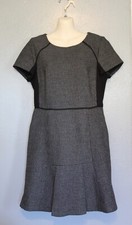 J Crew Checkered Knit Flutter Career Work Dress 10