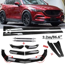 For Mazda CX3 CX-30 CX-50 CX9 Front Bumper Lip Spoiler Chin Splitter Gloss Black