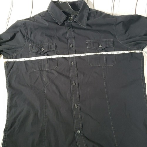Structure Dress Shirt Mens Extra Large Black Long Sleeve Button Up Pockets - Picture 11 of 12