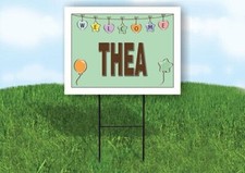 THEA WELCOME BABY GREEN 18 in x 24 in Yard Sign Road Sign with Stand