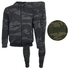Mens 2-Piece Athletic Set Hoodie Zipper Sweater Jogging Pants Camo Track Suit