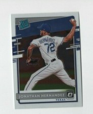 2020 Donruss Optic Baseball Rated Rookie JONATHAN HERNANDEZ TEXAS RANGERS #90