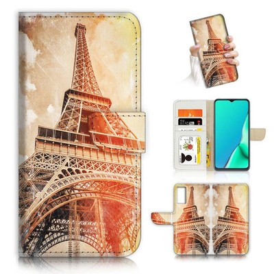 ( For Motorola Moto E13 ) Wallet Flip Case Cover AJ24064 Paris Eiffel Tower