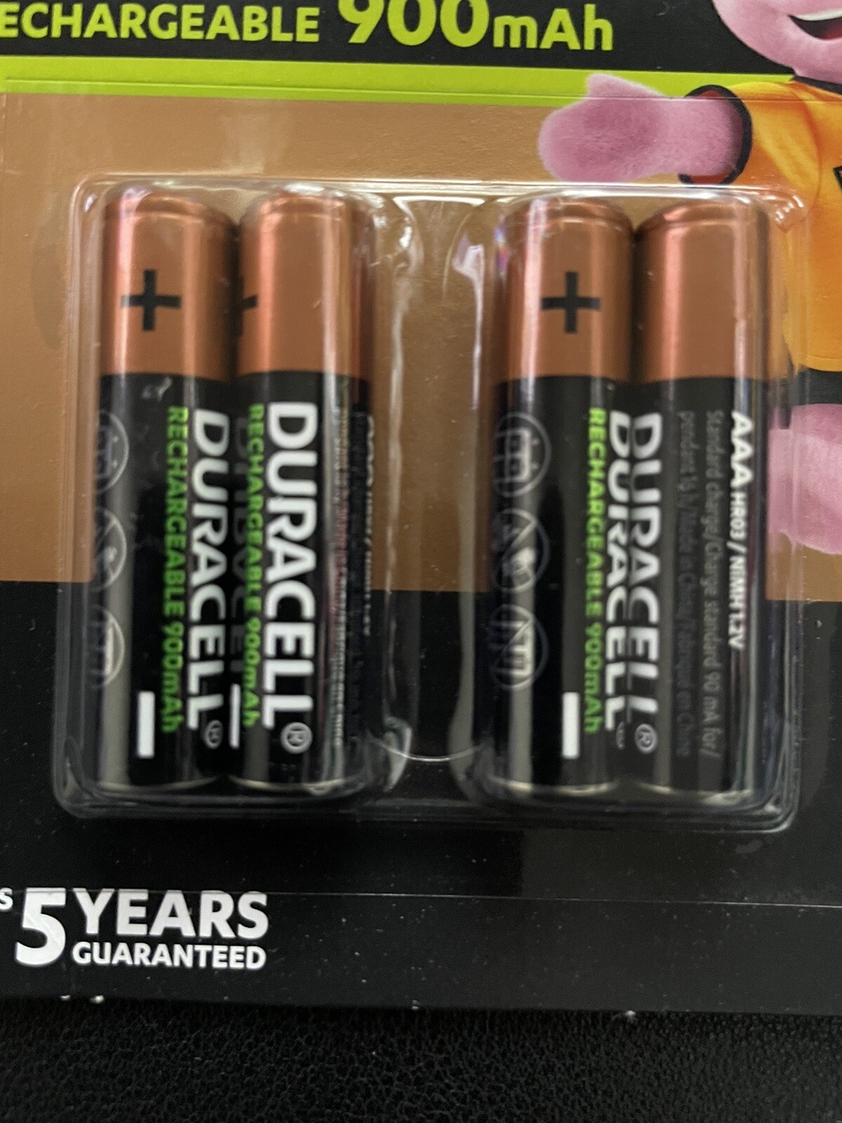 Duracell Rechargeable AAA Batteries 900 mAh NiMH Ultra PreCharged