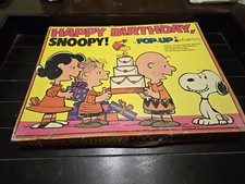 Vintage Happy Birthday Snoopy Pop-Up Colorforms 3d
