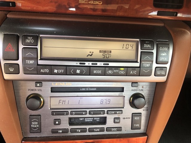 2002 Lexus SC430 Radio Mark Levinson 6 CD Changer only