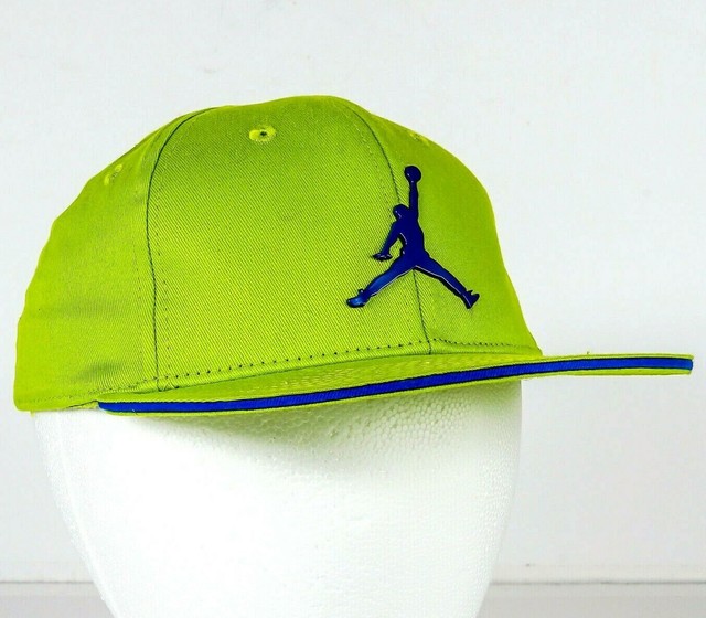 Air Jordan Jumpman Flexfit Fitted Cap Youth 4/7 Neon Green / Blue