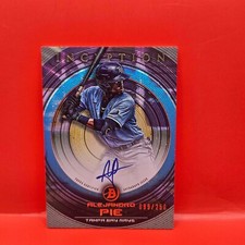 2022 TOPPS INCEPTION #PA-AP ALEJANDRO PIE AUTO 099/260 TAMPA BAY RAYS