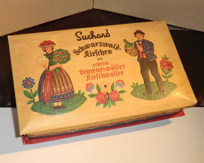 SUCHARD Schwarzwald-Kirschen Kirschwasser TRACHT PRALINENSCHACHTEL Schokolade
