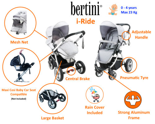 Toddler Seat Bertini Stroller Bertini Bidwell Bertini Double Pram