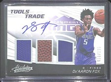 2017-18 Panini Absolute Tools of the Trade Relic Autograph #TT3-DF De'Aaron Fox