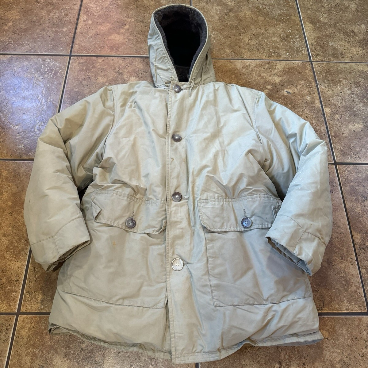 Eddie Bauer Down Coat Karakoram VTG Polar Parka Talon Zipper Nigel