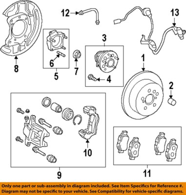 TOYOTA OEM 10-20 Highlander Rear Suspension Brake Components-Rotor 424310E020