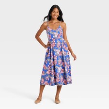 Women's Corset Sundress - A New Day Blue Floral XS