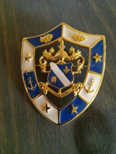 APO Crest Pin Brooch Crown, Star, Anchor Academia Fraternity 