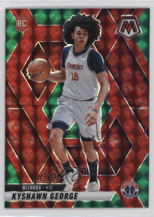 2024 Mosaic Rookies Choice Red & Green Prizm Kyshawn George #247 Rookie RC 19d5