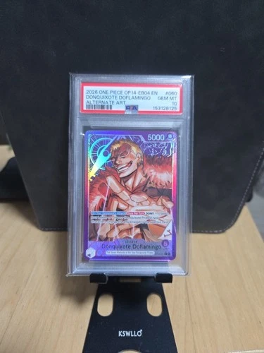 Bandai One Piece CCG EN Donquixote Doflamingo OP14-060 Foil Alt Art PSA 10