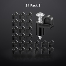 24 Pack 3/8 Inch Offset Window Screen Clips with Screws, Nylon Storm Window R...