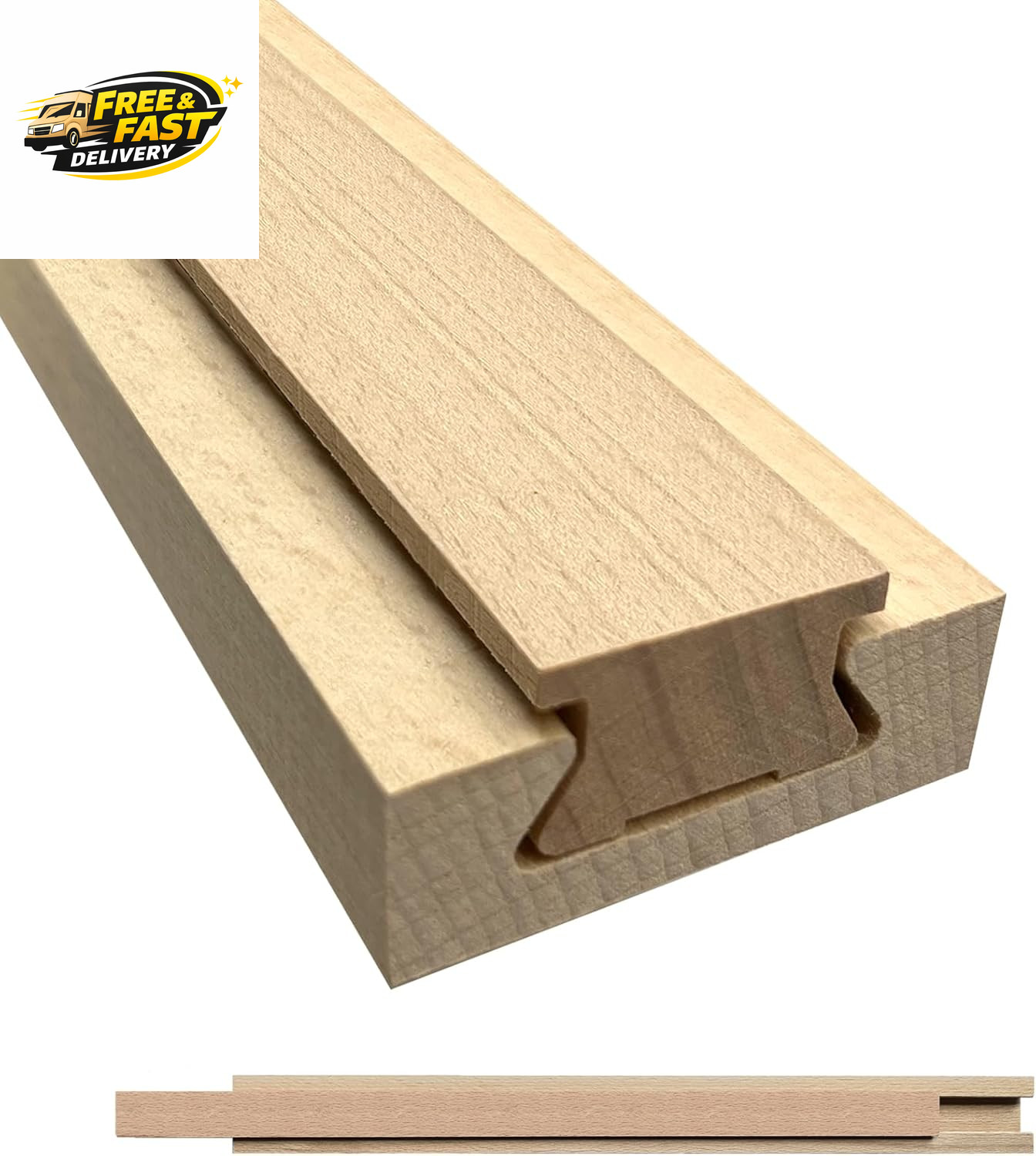 Classic Guide Center Mount Track 15.7 Inchs, Wooden Undermou