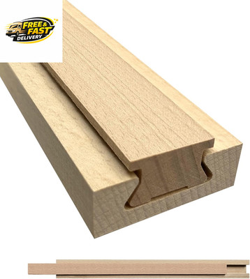Wood Drawer Slides Classic Guide Center Mount Track 15.7 Inchs, Wooden Undermoun