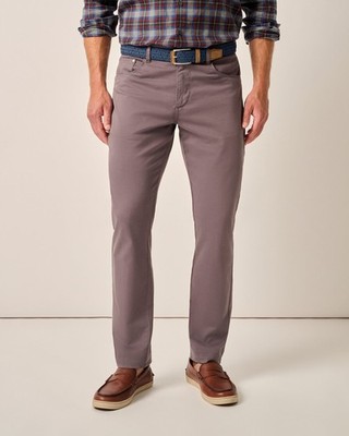johnnie-O Carmel Sateen 5-Pocket Pants Mens Pewter Size 34 (7851752)