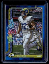 2025 Topps Chrome Future Stars Blue Puka Nacua /150 Los Angeles Rams