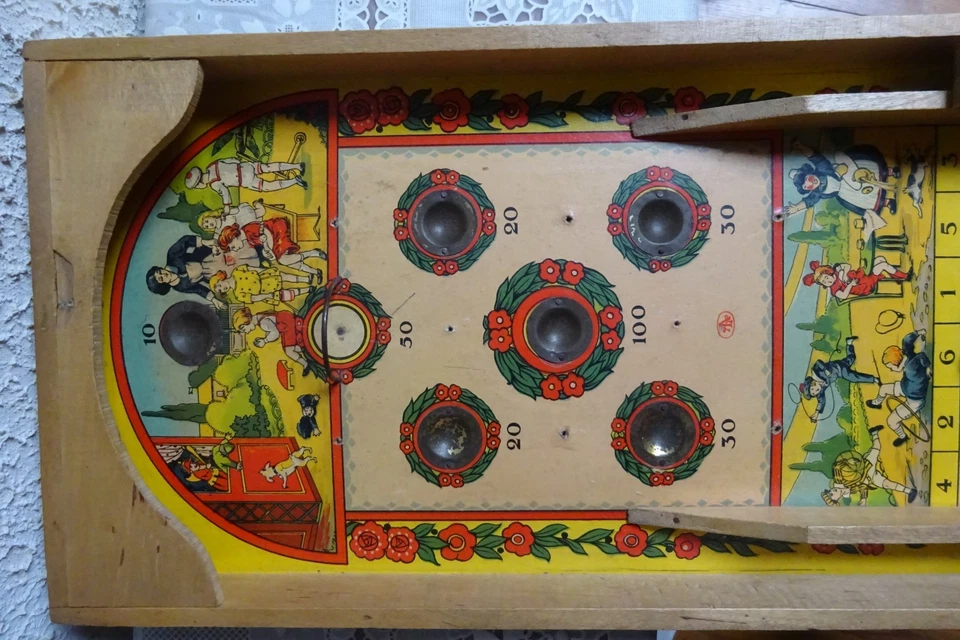 Ancien jeu flipper en bois - Photo 3/4