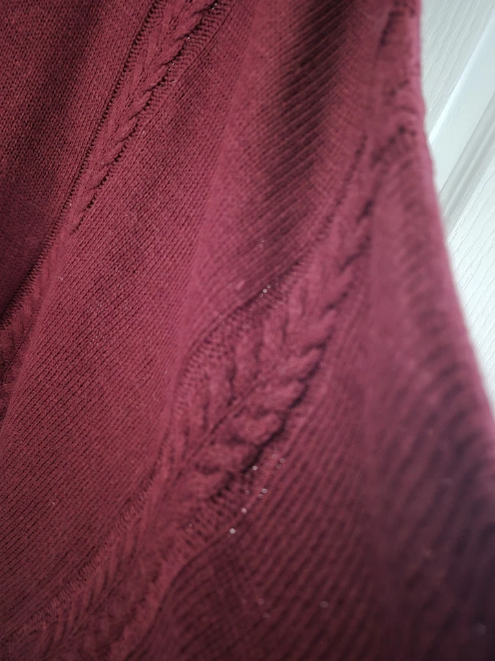 Womens Plus Size Oversize Bat Sleeve Cape Size 18-24 In Burgundy new - Image 3 of 4