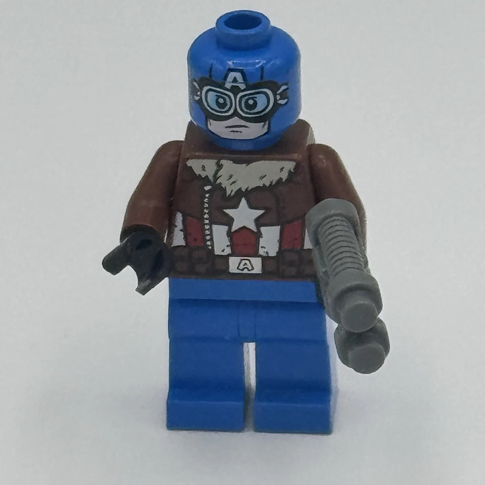 Lego Marvel Mini-figure minifig SH374 Pilot Captain America - Image 2 of 4